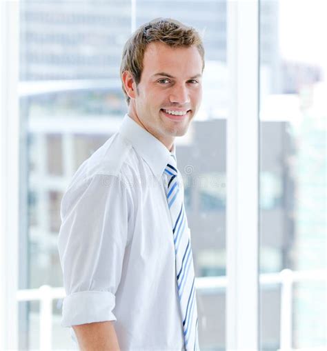 Portrait Of An Attractive Businessman Standing Stock Image Image