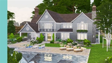 Honey Brook Hamptons Retreat Speed Build The Sims 4 Cc Links