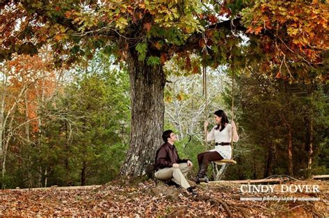 Engagement Shoot On A Swing Under The Old Oak Tree By Cindy Dover