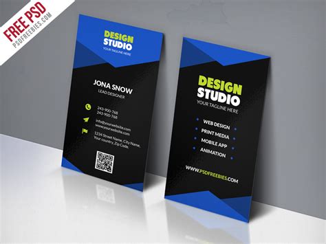 Use our free business card maker to easily create your own custom business cards. Design Studio Business Card Template Free PSD - Download PSD