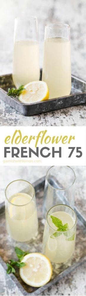 Elderflower French 75 Garnish With Lemon