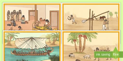 Scenes Of Daily Life In Ancient Egypt Posters Teacher Made