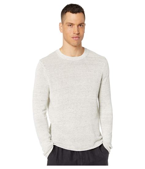 Vince Linen Crew Neck Sweater In White For Men Lyst