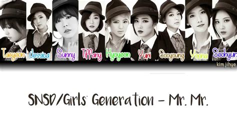 Girls’ Generation 소녀시대 Snsd Mr Mr Lyrics Han Rom Eng Color Coded Tbs Youtube