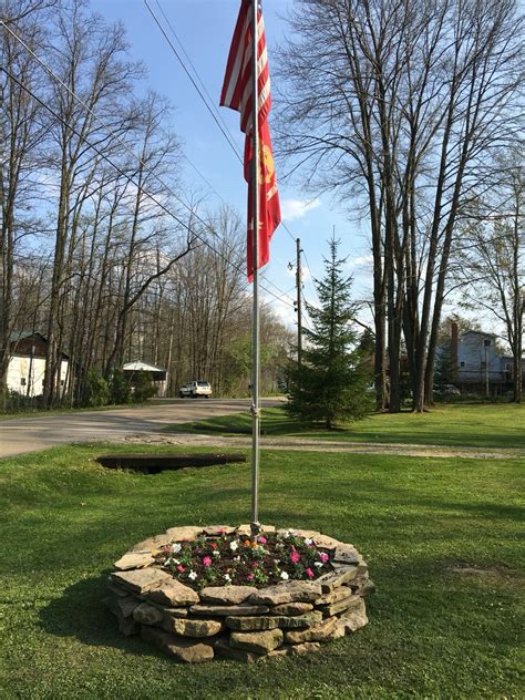 All top quality & australian made. Rock ring flower bed around Flag Pole | Backyard ...
