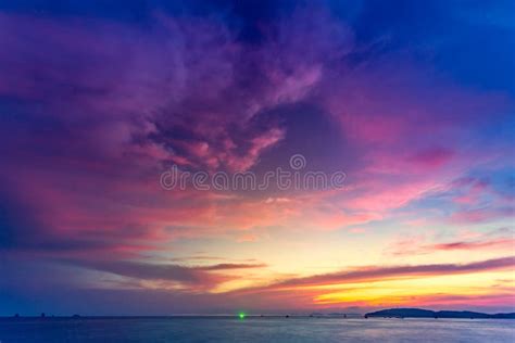 Beautiful Tropical Sunset In Krabi Thailand Stock Image Image Of