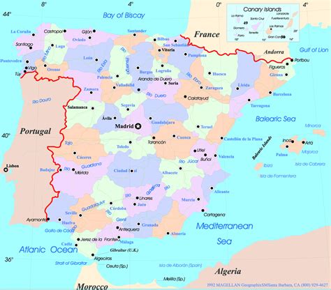 Political Spain Map Pictures Map Of Spain Pictures And Information