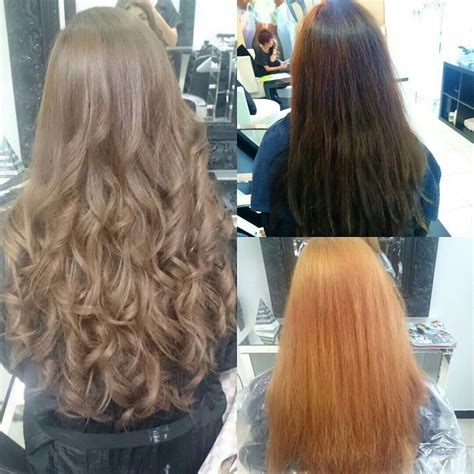 from dark chocolate brown to a natural light brown by glamour hair salon abu dhabi glamour