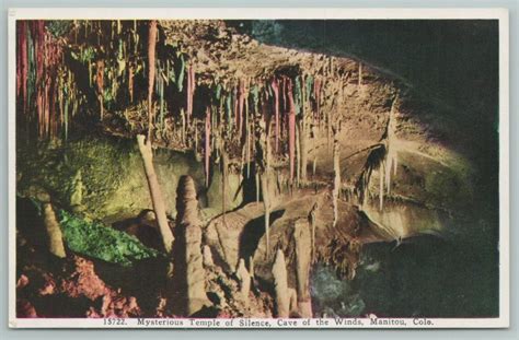 Manitou Colorado~mysterious Temple Of Silence Cave Of Winds~1920s