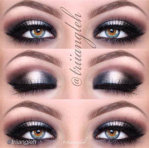 Gorgeous Grey Smokey Eye Metallic Eye Makeup Hair Beauty Makeup