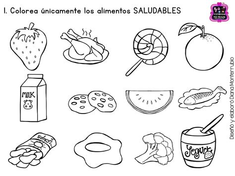 Imagenes De Alimentos Sanos Y Chatarra Para Colorear Meandastranger