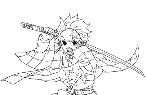 Zangado Tanjiro Para Colorir Imprimir E Desenhar Colorir Me