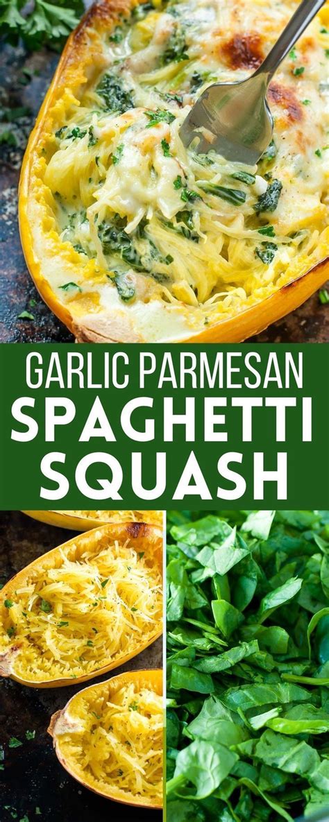 Cheesy Garlic Parmesan Spinach Spaghetti Squash Artofit