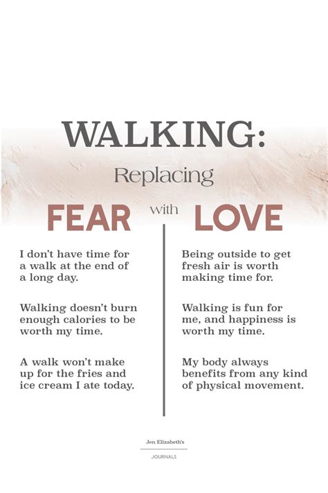 Walking Replacing Fear With Love Jen Elizabeths Journals