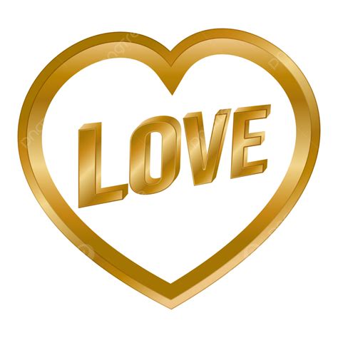 Diseño De Amor Png Borde De Amor Dorado Amor De Oro Feliz Día De San Valentín Png Y Psd Para