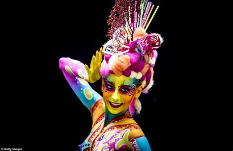 Naked Artists Celebrate World Bodypainting Festival In Poertschach Am Woerthersee Austria