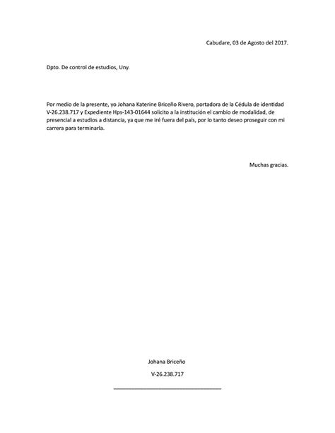 Carta Explicativa By Johana Briceño Issuu