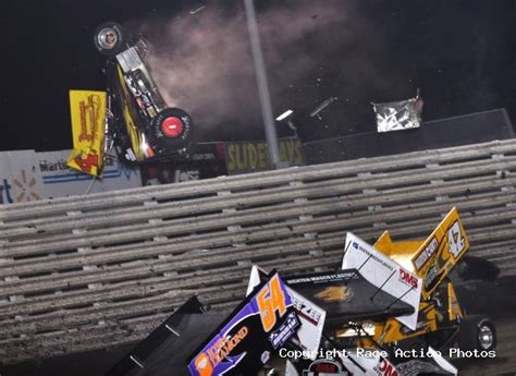 Lee Grosz 4j Scary Crash At Knoxville Ia Race Action Photos Sprint
