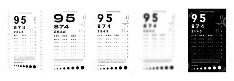 Set Of Rosenbaum Pocket Vision Screener Eye Test Chart Medical