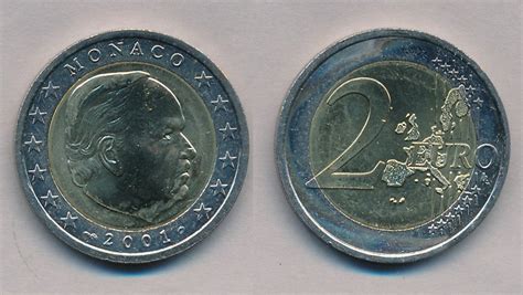 In monaco, for the grand prix, to be exact. 2001, Monaco, 2 euro, 0 - Monaco - samlerforum