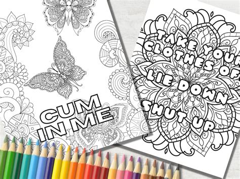 10 Dirty Coloring Pages For Adults With Naughty Swear Words And Sexy