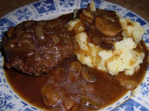 Ready in minutes, this is a perfect weeknight meal the whole family will love. Hamburger Steaks with Onion Gravy - 99easyrecipes