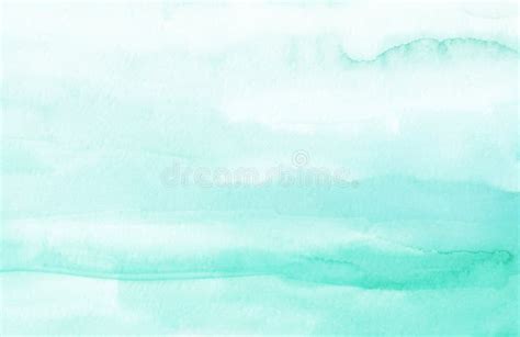 Watercolor Mint Green And White Gradient Background Stains On Paper