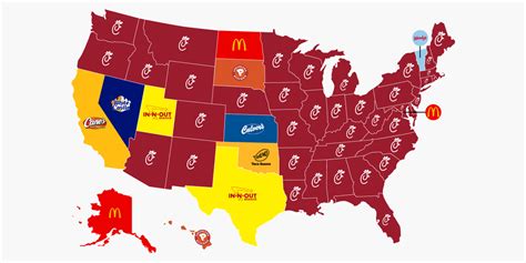 Best Fast Food Chain In Every State Business Insider
