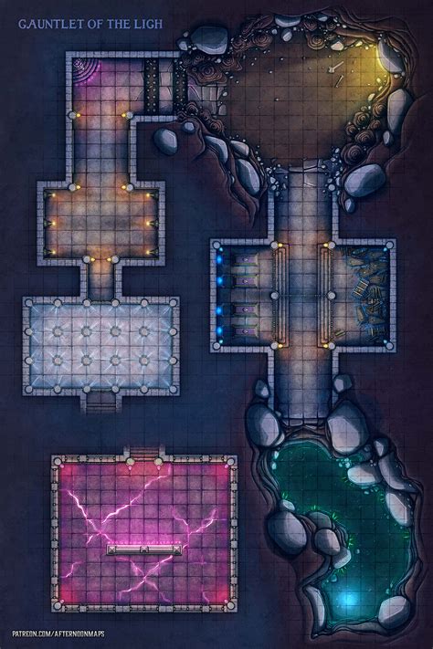 Gauntlet Of The Lich Mini Dungeon Battle Map 30x45 Battlemaps