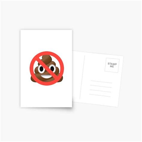 No Poop Emoji Postcard For Sale By Dhazan Redbubble
