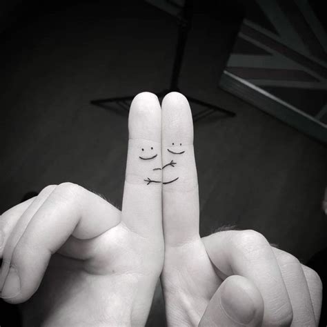 Best friends are there for you, in the good and the bad times. Best friend finger tattoos by Srecko Zivkovic | Friendship ...