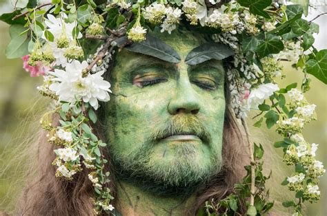 Englands Wiccans Pagans And Druids Gathered In Glastonbury On May 1