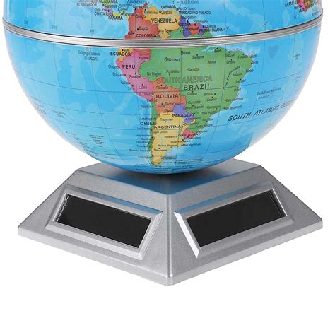 Solar Automatic Rotating Globe Decorative Desktop Earth Geography World