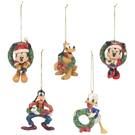 Disney Traditions By Jim Shore Mickey And Friends Holiday Ornament 5pc