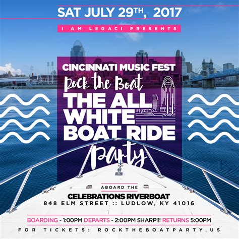 Tickets For All White Boat Ride Party Cincinnati Music Fest In Ludlow