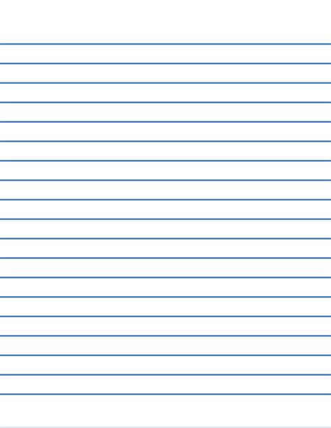 Low Vision Writing Paper 1 2 Inch Blue Lines Free Download Lined