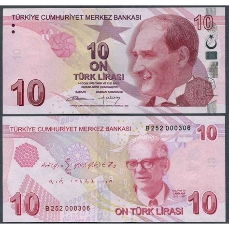 Turkey 10 Lira 2009 2012