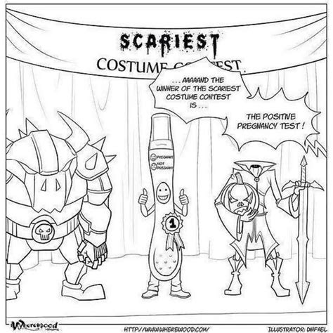 scariest costume contest positive pregnancy test scary costumes halloween costumes positve