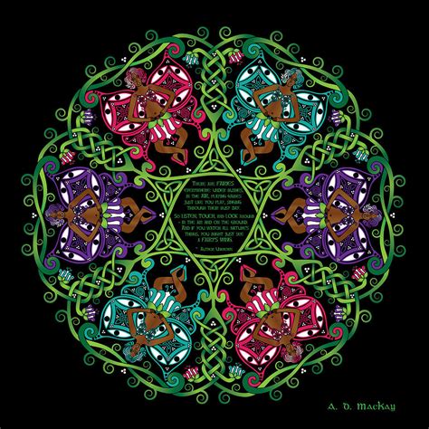 Celtic Fairy Mandala Digital Art By Celtic Artist Angela Dawn Mackay