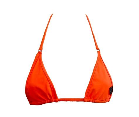 Neon Orange Micro Bikini String Swimwear Neon Minimal Coverage Bikini Top Micro Bikini Orange