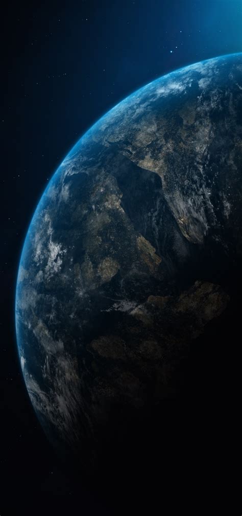 1080x2300 Resolution Planet Earth In Dark Universe 1080x2300 Resolution