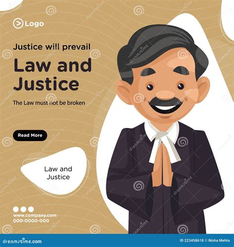 Banner Design of Justice Will Prevail Stock Vector - Illustration of