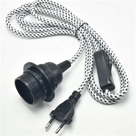 Buy E27 Lamp Socket Eu Plug Power Cord With Switch