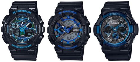 Teenagers, office and formal wear, small wrists lineup: G-Shock Cool Blue and Solid Red Big Case Series - G ...