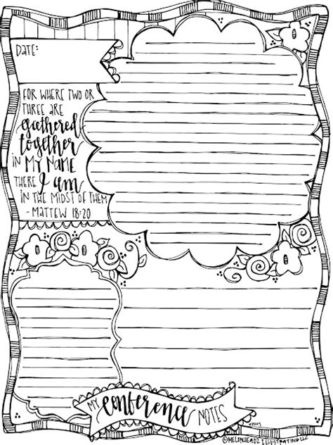 Melonheadz Lds Illustrating Free General Conference Notes Printables