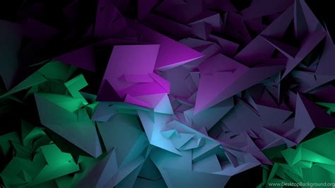 Download Wallpapers 3840x2160 Abstract Shapes Purple Green 4k