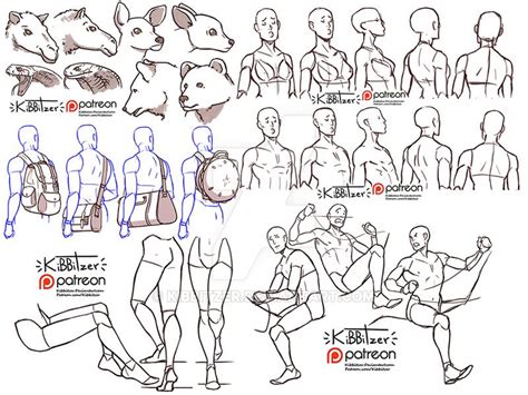 August Reference Sheets Collection By Kibbitzer Art Reference