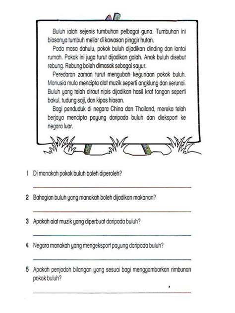 Lembaran Kerja Bahasa Melayu Tahun 2 Malay Language Math Activities