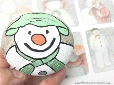 10 Easy Snowman Painted Rocks Rock Painting 101