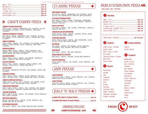 Online Menu Of Curry Pizza House Restaurant San Ramon California